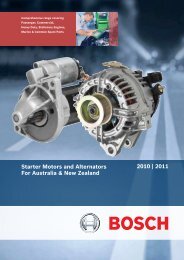 Starters & Alternators Catalogue 2010 - Bosch Australia