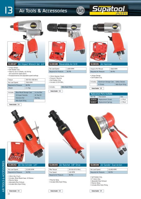 Air Tools & Accessories - Industrial and Bearing Supplies