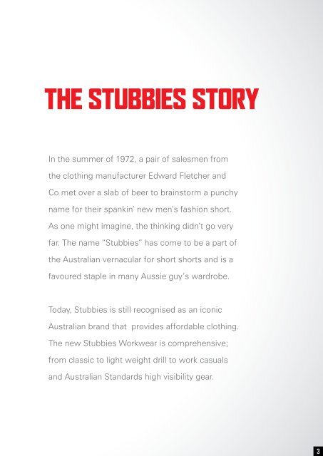 Stubbies Workwear catalogue - Industrial and Bearing Supplies