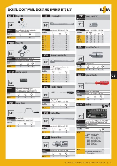 sockets, socket parts, sockets and spanner sets - Industrial and ...