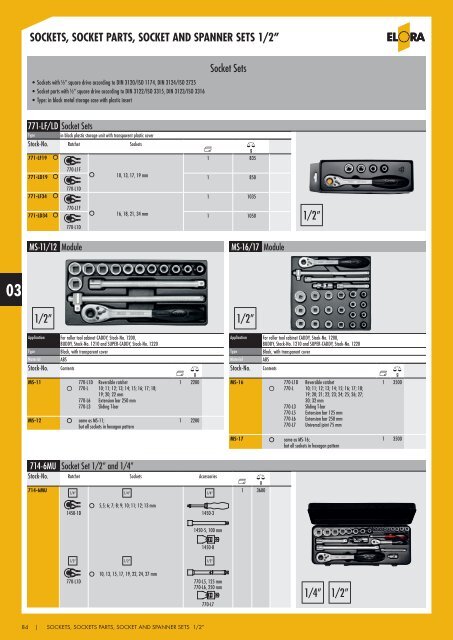 sockets, socket parts, sockets and spanner sets - Industrial and ...