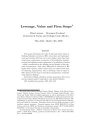 Leverage, Value and Firm ScopeÃ¢ÂˆÂ— - Vwl.uni-freiburg.de