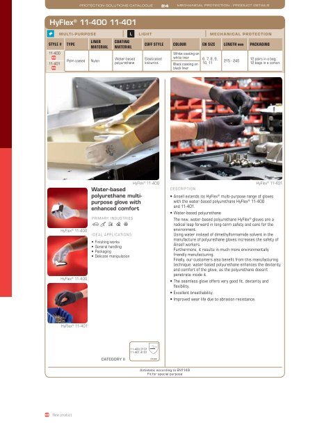 CATALOGUE PROTECTION SOLUTIONS - Ansell