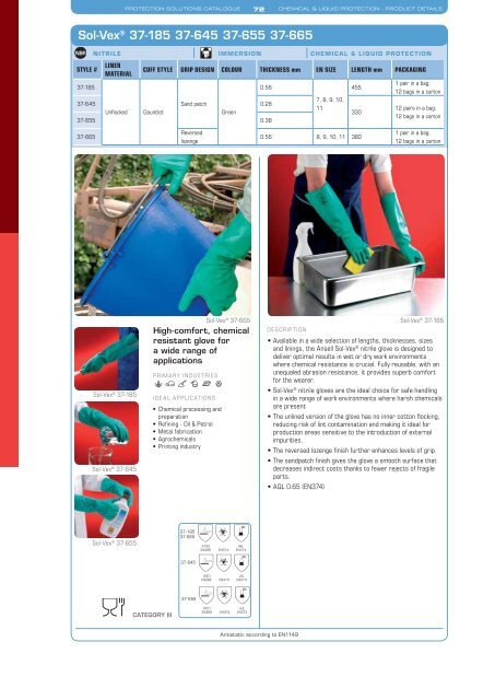 CATALOGUE PROTECTION SOLUTIONS - Ansell