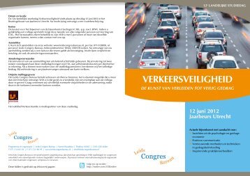 programma van de Studiedag Verkeersveiligheid - Verkeerskunde