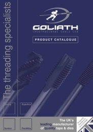 download Product Catalogue PDF (2.4MB) - Goliath Threading Tools