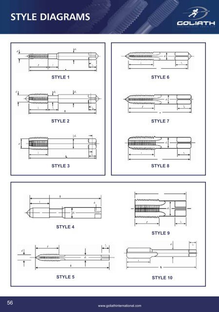 download Product Catalogue PDF (2.4MB) - Goliath Threading Tools