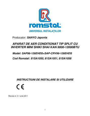 aparat de aer conditionat tip split cu inverter mini shiki ... - Romstal