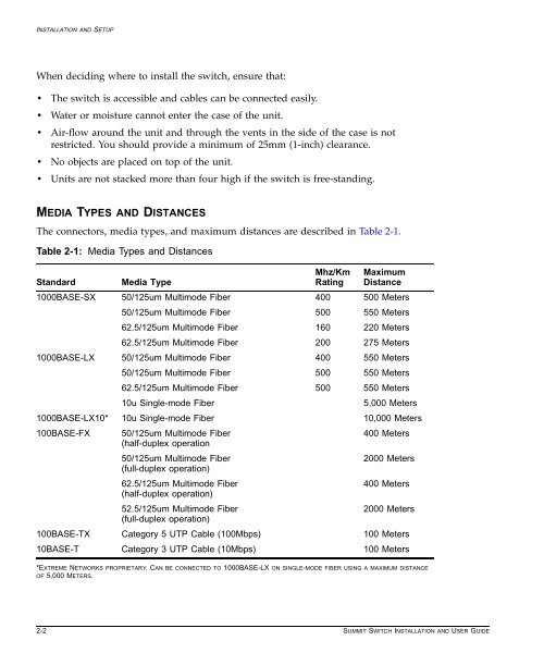 Summit Installation and User Guide - Extreme Networks