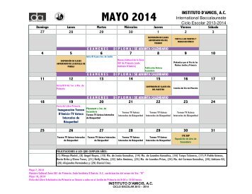 Calendario - Instituto D'Amicis AC