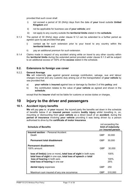 Minibus Plus Policy Wording - QBE