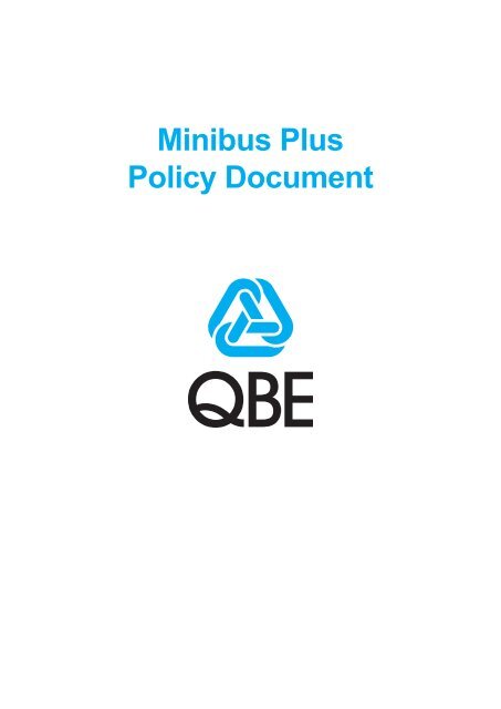 Minibus Plus Policy Wording - QBE
