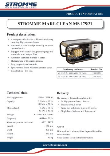 STROMME MARI-CLEAN MS 175/21 - Eitzen group