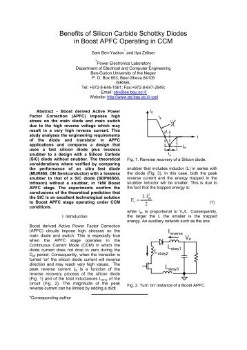 Benefits of Silicon Carbide Schottky Diodes in Boost APFC ...