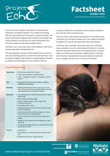 Factsheet - Waikato Regional Council