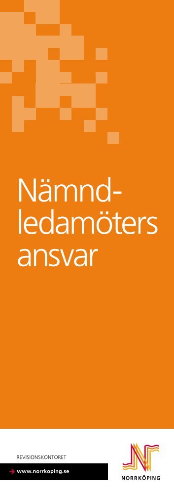 NÃ¤mndledamÃ¶ters ansvar - NorrkÃ¶pings kommun