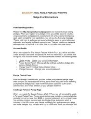 Pledge Event Instructions - DoJiggy