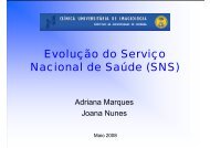 Evolução do Serviço Nacional de Saúde (SNS)