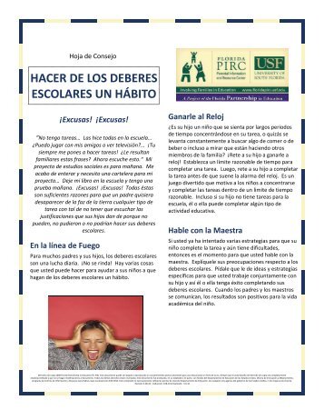 Hacer de los deberes escolares un hábito