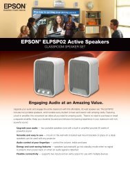 EPSONÂ® ELPSP02 Active Speakers