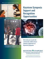 Donor Brochure & Pledge Form - Keystone Symposia