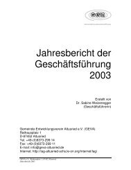 Jahresbericht 2003 - Gemeinde-Entwicklungsverein Altusried eV