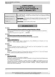 Rapport du Conseil municipal - Lessard-le-National