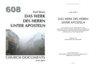 das werk des herrn unter aposteln - Apostolische Dokumente