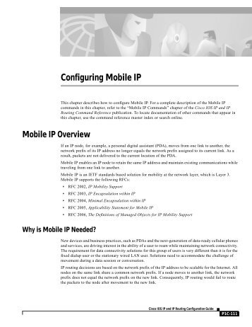 Configuring Mobile IP on Cisco Routers