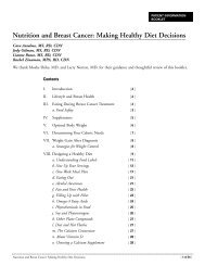 Nutrition and Breast Cancer: Making Healthy Diet Decisions