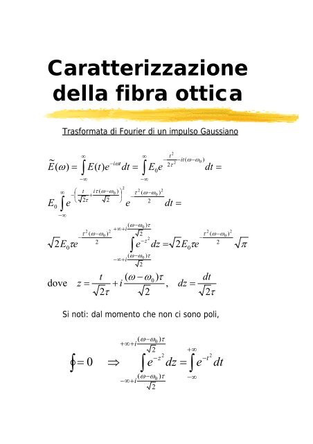 Caratterizzazione della fibra ottica