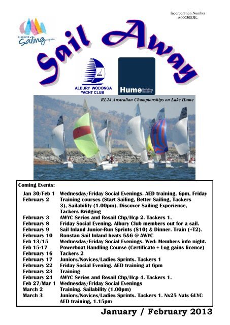 Sail Away Jan-Feb 13 - Albury-Wodonga Yacht Club - Yachting ...