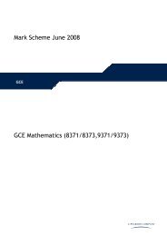 Mark Scheme June 2008 GCE Mathematics (8371/8373,9371/9373)