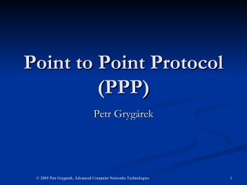 Point to Point Protocol (PPP)