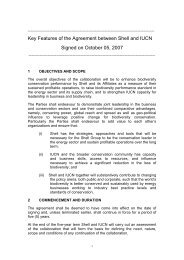 IUCN-Shell agreement