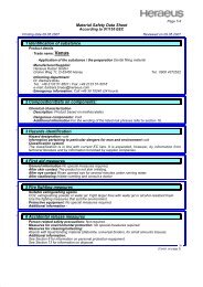 Venus Safety Data Sheet - Heraeus