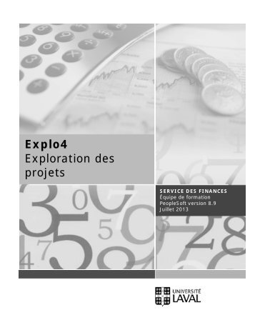 Explo Projet - Service des finances