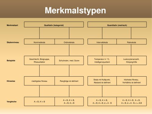 Merkmalstypen - STAMATS