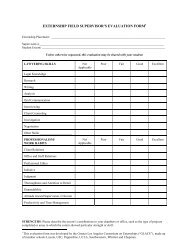 Externship Field Supervisor's Evaluation Form - Loyola Law School