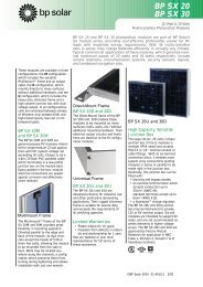 BP SX 20 BP SX 30 - Solar Panels Australia