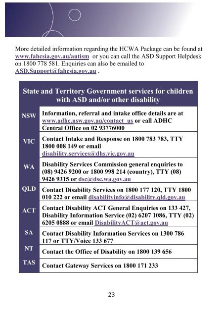 Early Intervention for children with Autism Spectrum Disorder