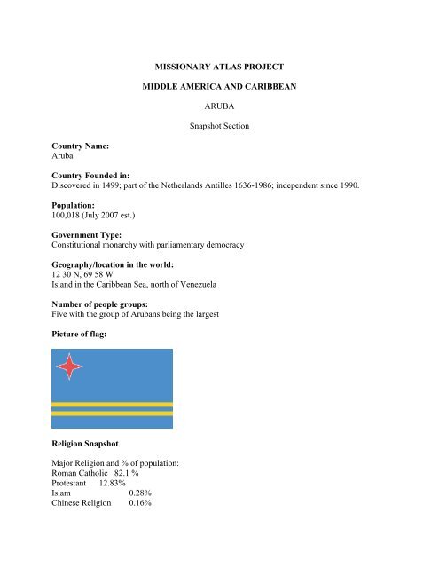 ARUBA Profiile.pdf - WorldMap