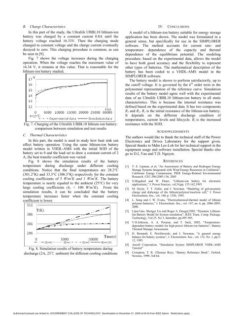 Modeling of Lithium-Ion Battery for Energy Storage System Simulation