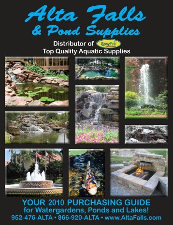 WatEr GardEninG - Alta Falls & Pond Supplies