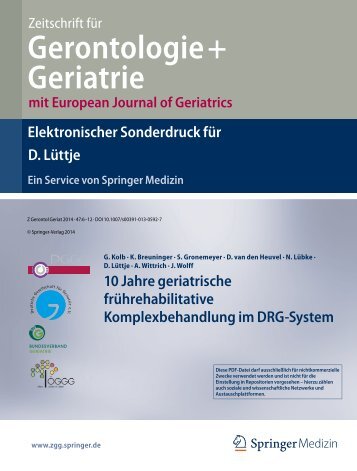 Gerontologie+ Geriatrie - Kompetenz-Centrum Geriatrie