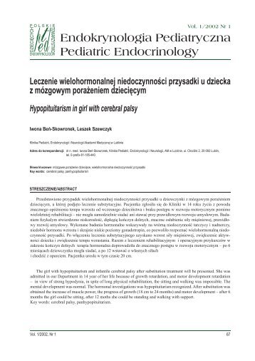 read PDF - Endokrynologia Pediatryczna