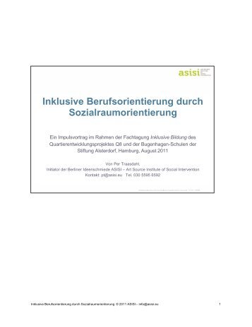 Inklusive Berufsorientierung durch Sozialraumorientierung - Q8