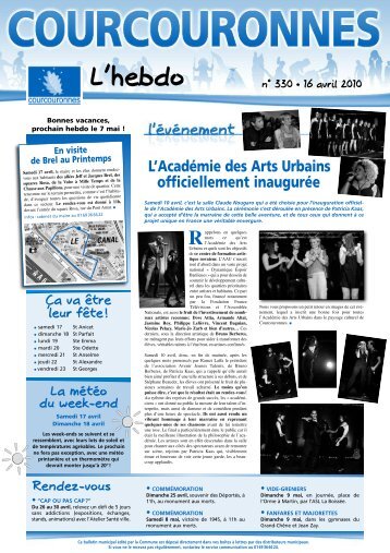 L'Hebdo nÂ°330 (16 avril 2010) - Courcouronnes