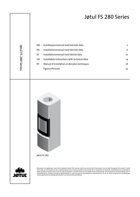 JÃ¸tul FS 280 Series - JÃ¸tul stoves and fireplaces