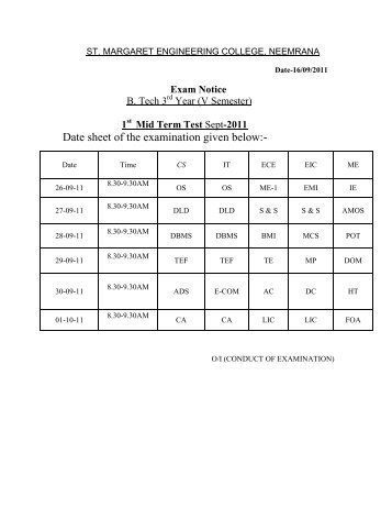 1316669811_New Time Table.pdf - St. Margaret Engineering College